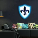 Cf Montreal Neon Sign Fleur De Lis Shield 1