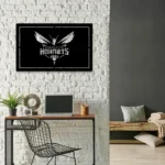 Charlotte Hornets Metal Sign Hornet Team Logo 1