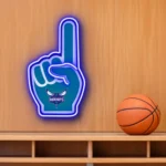 Charlotte Hornets Neon Sign Nba Foam Finger 1