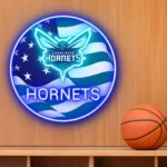 Charlotte Hornets Neon Sign Us Pennant Acrylic 1