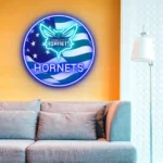 Charlotte Hornets Neon Sign Us Pennant Acrylic 1