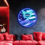 Charlotte Hornets Neon Sign Us Pennant Acrylic 1