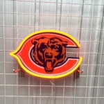 Chicago Bears Neon Sign Bear Mascot Emblem 1