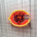 Chicago Bears Neon Sign Bear Mascot Emblem 1