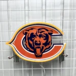 Chicago Bears Neon Sign Bear Mascot Emblem 1