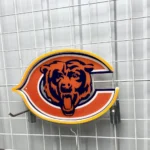Chicago Bears Neon Sign Bear Mascot Emblem 1
