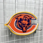 Chicago Bears Neon Sign Bear Mascot Emblem 1