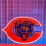 Chicago Bears Neon Sign Bear Mascot Emblem 1