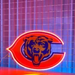 Chicago Bears Neon Sign Bear Mascot Emblem 1
