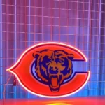 Chicago Bears Neon Sign Bear Mascot Emblem 1