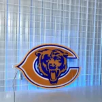 Chicago Bears Neon Sign Bear Mascot Emblem 1