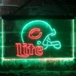 Chicago Bears Neon Sign Helmet 1