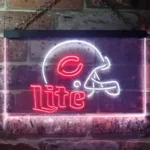 Chicago Bears Neon Sign Helmet 1