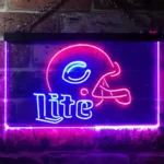 Chicago Bears Neon Sign Helmet 1