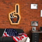 Chicago Bears Neon Sign Nfl Foam Finger 1