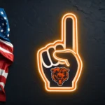 Chicago Bears Neon Sign Nfl Foam Finger 1