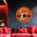 Chicago Bears Neon Sign Nfl Helmet Acrylic 1