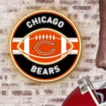 Chicago Bears Neon Sign Rugby Acrylic 1