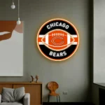 Chicago Bears Neon Sign Rugby Acrylic 1