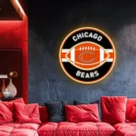 Chicago Bears Neon Sign Rugby Acrylic 1