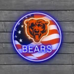Chicago Bears Neon Sign Us Pennant Acrylic 1