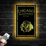 Chicago Blackhawks Metal Sign Custom Blackhawks Head 1