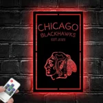 Chicago Blackhawks Metal Sign Custom Blackhawks Head 1