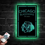 Chicago Blackhawks Metal Sign Custom Blackhawks Head 1