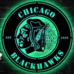 Chicago Blackhawks Metal Sign Hawk Head Icon 1