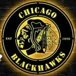 Chicago Blackhawks Metal Sign Hawk Head Icon 1
