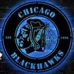 Chicago Blackhawks Metal Sign Hawk Head Icon 1