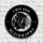 Chicago Blackhawks Metal Sign Hawk Head Icon 1