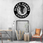 Chicago Blackhawks Metal Sign Nhl 1