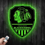 Chicago Blackhawks Metal Sign Shield Shape 1