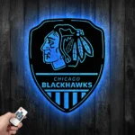 Chicago Blackhawks Metal Sign Shield Shape 1