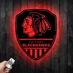 Chicago Blackhawks Metal Sign Shield Shape 1