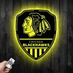 Chicago Blackhawks Metal Sign Shield Shape 1