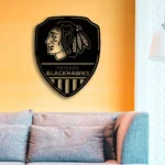 Chicago Blackhawks Metal Sign Shield Shape 1