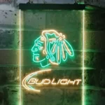 Chicago Blackhawks Neon Sign Detailed Bud Light 1