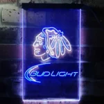 Chicago Blackhawks Neon Sign Detailed Bud Light 1
