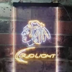 Chicago Blackhawks Neon Sign Detailed Bud Light 1