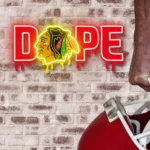 Chicago Blackhawks Neon Sign Dripping Dope 1