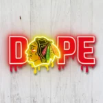 Chicago Blackhawks Neon Sign Dripping Dope 1