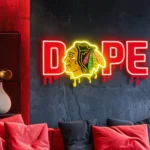 Chicago Blackhawks Neon Sign Dripping Dope 1
