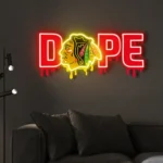 Chicago Blackhawks Neon Sign Dripping Dope 1