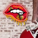 Chicago Blackhawks Neon Sign Dripping Lips 1