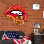 Chicago Blackhawks Neon Sign Dripping Lips 1