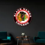 Chicago Blackhawks Neon Sign Hawks Head Icon 1