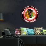 Chicago Blackhawks Neon Sign Hawks Head Icon 1