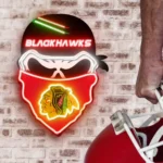 Chicago Blackhawks Neon Sign Skull 1
